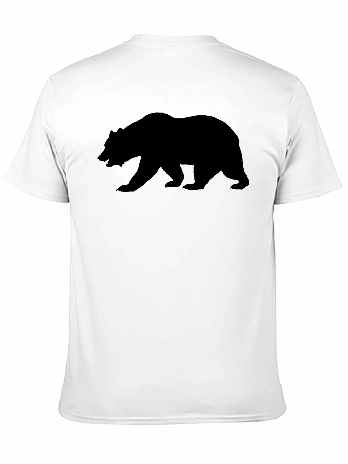 California Bear Graphic Tee - Black Cotton T-Shirt