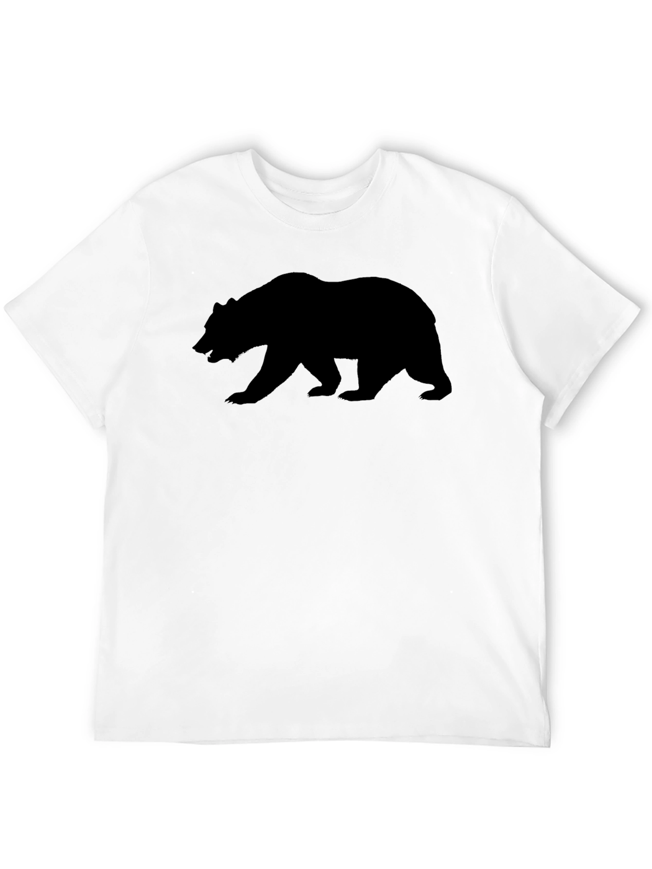 California Bear Graphic Tee - Black Cotton T-Shirt