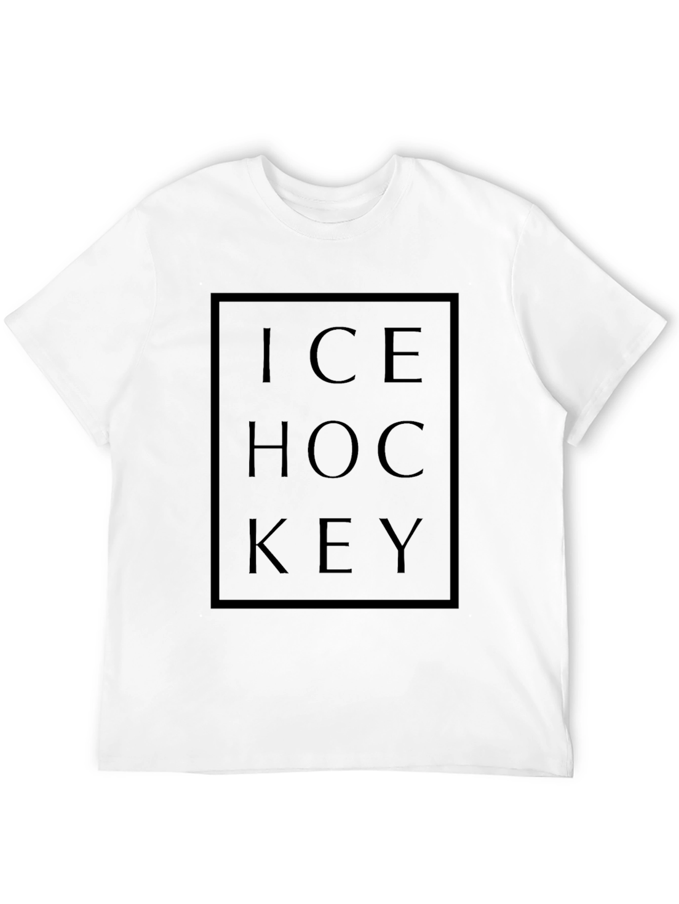 Ice Hockey Graphic Tee - Black T-Shirt for Hockey Fans