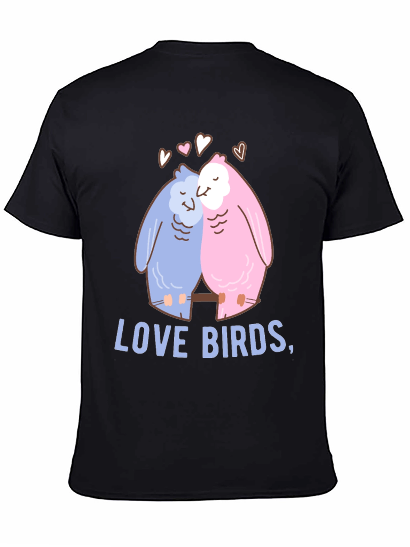 Love Birds Graphic T-Shirt - Romantic and Fun