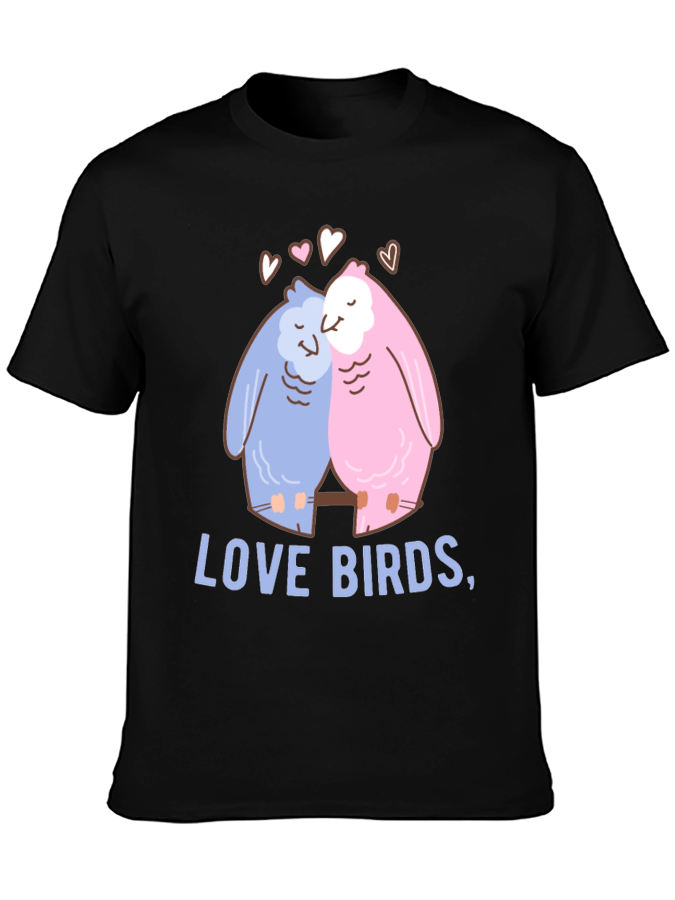 Love Birds Graphic T-Shirt - Romantic and Fun
