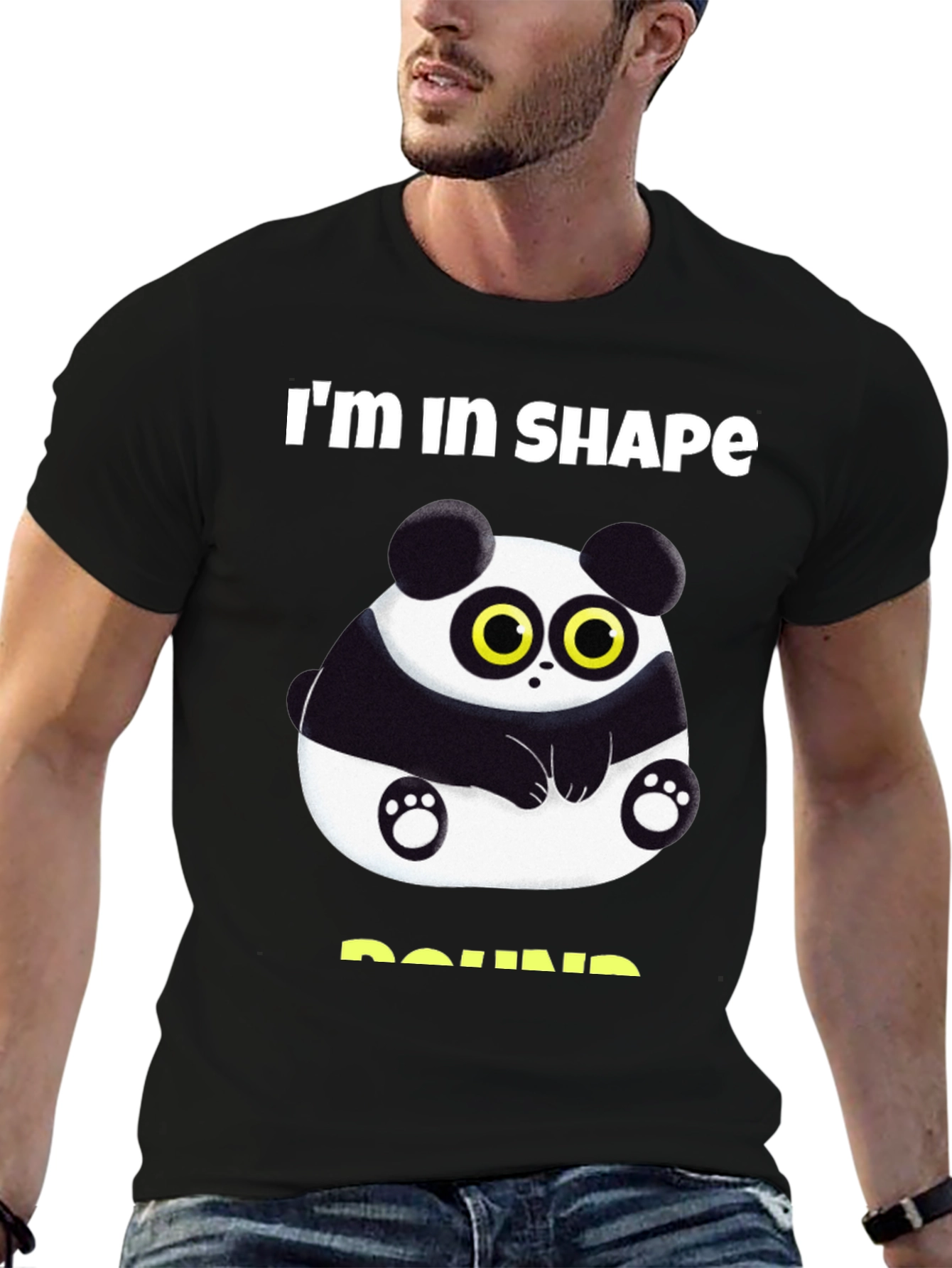 Funny Panda Round Shape T-Shirt