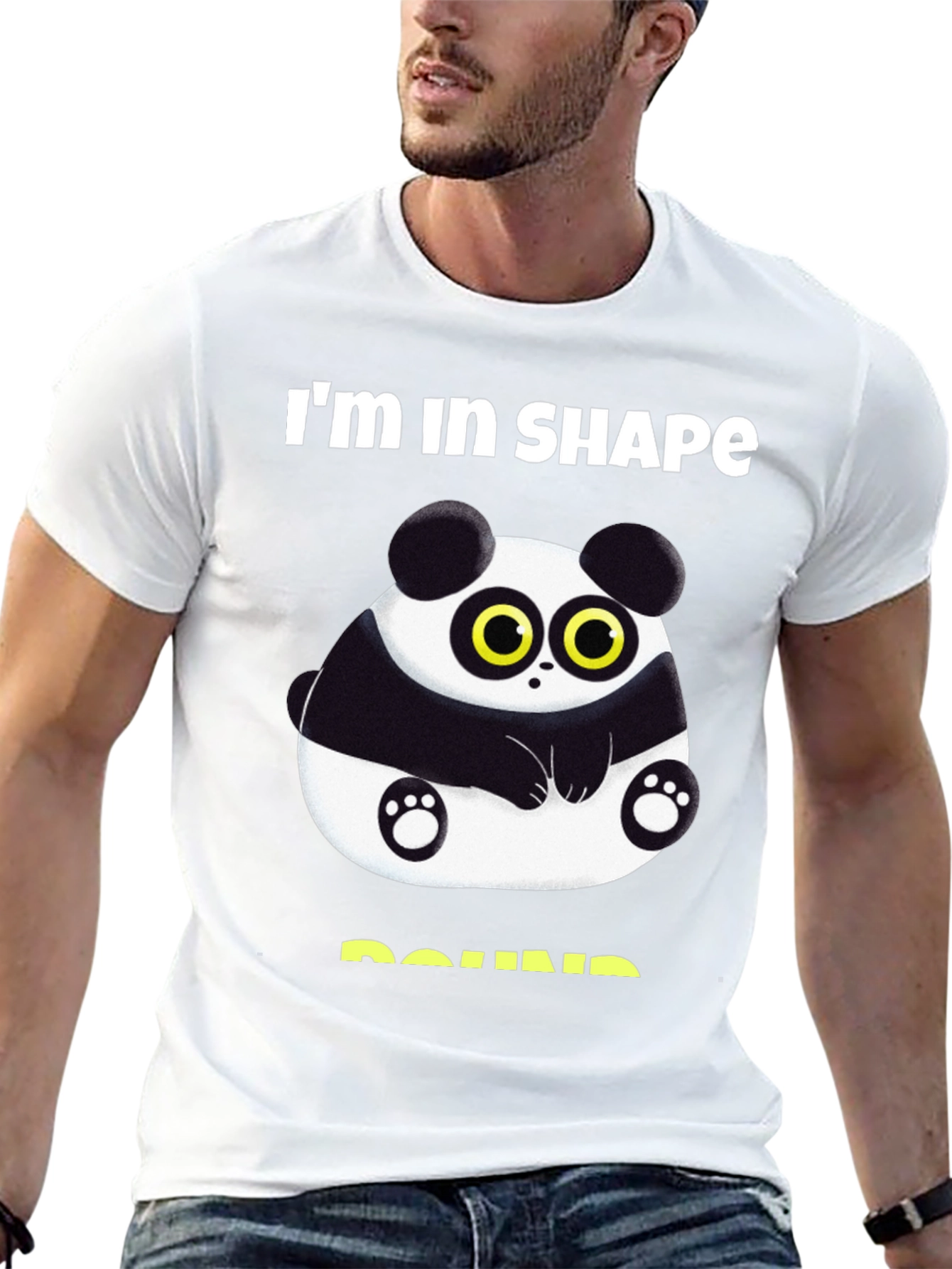 Funny Panda Round Shape T-Shirt