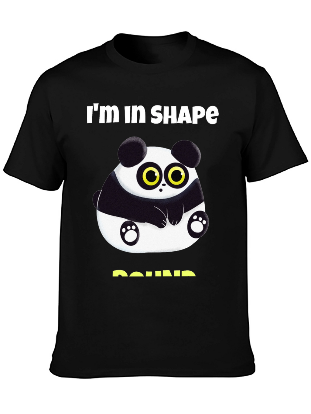 Funny Panda Round Shape T-Shirt
