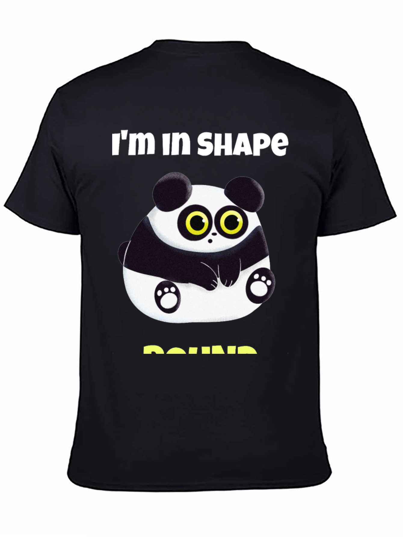 Funny Panda Round Shape T-Shirt