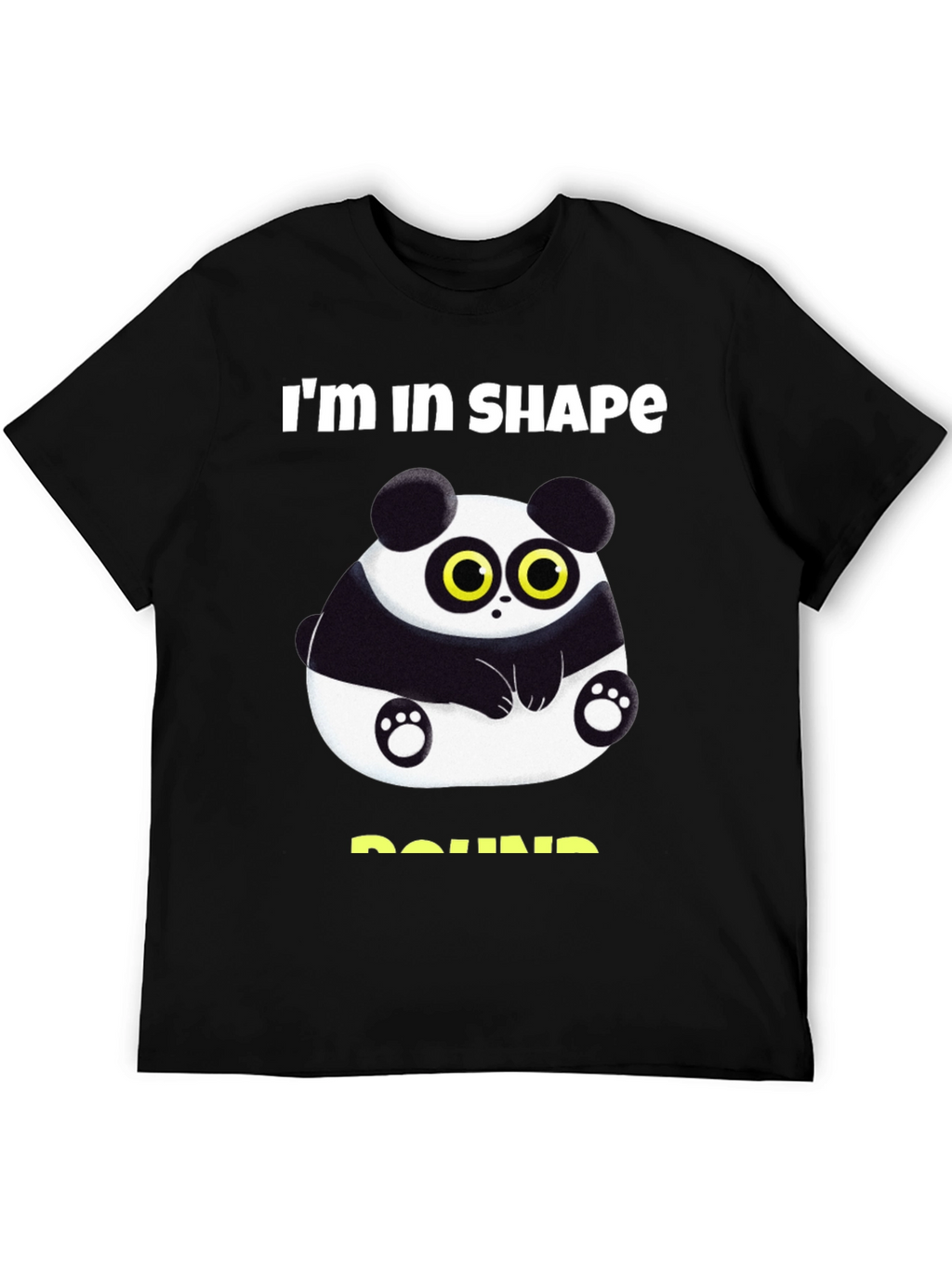 Funny Panda Round Shape T-Shirt