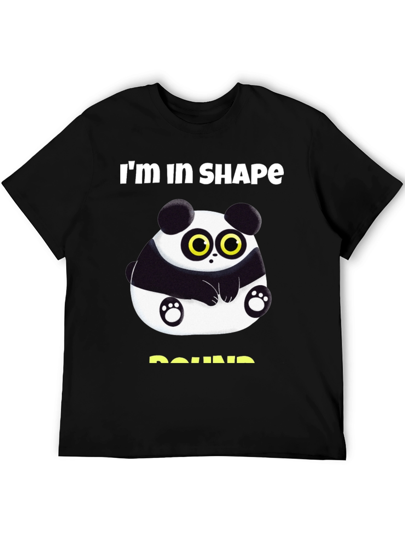 Funny Panda Round Shape T-Shirt