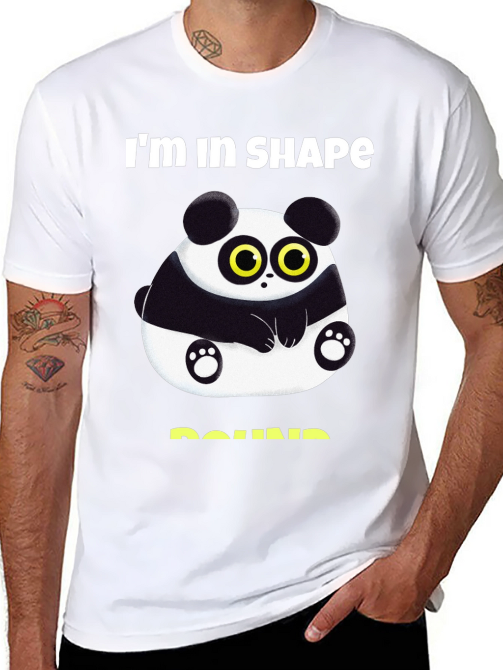 Funny Panda Round Shape T-Shirt