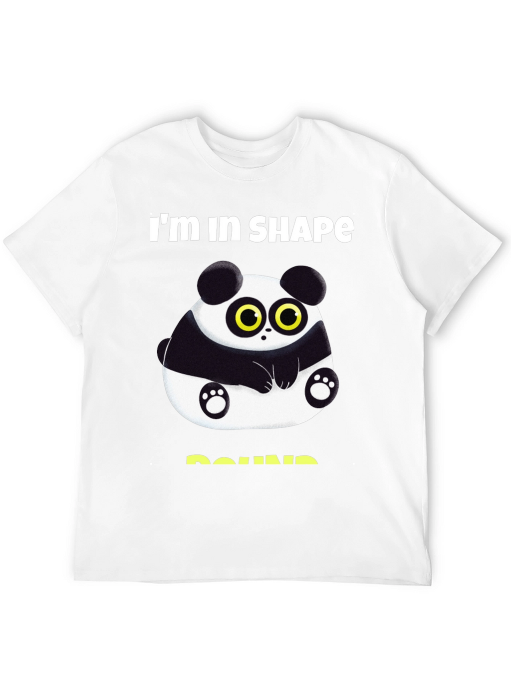 Funny Panda Round Shape T-Shirt