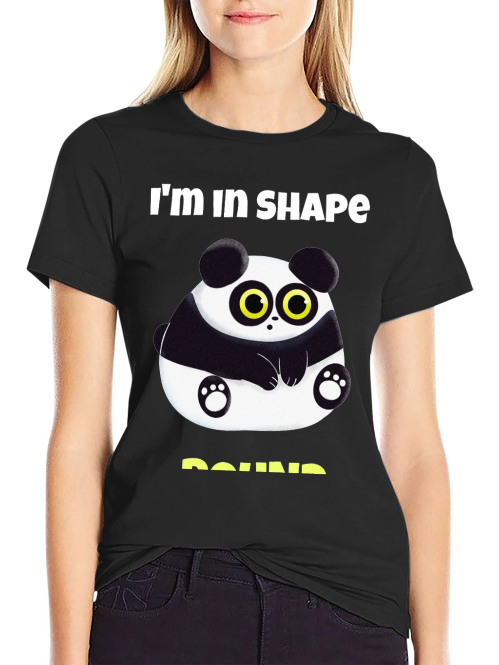 Funny Panda Round Shape T-Shirt