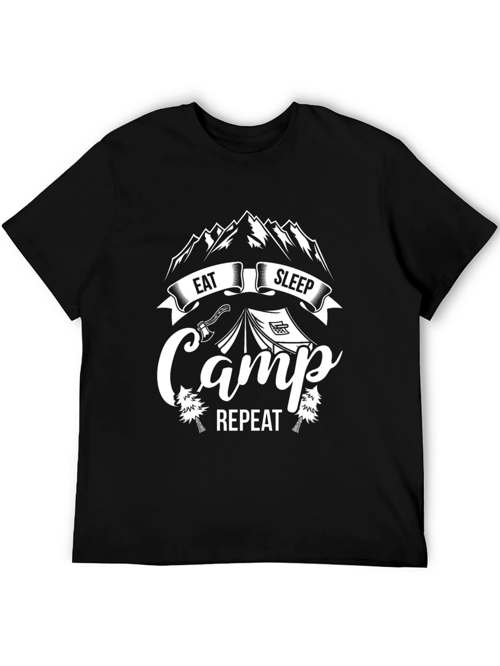 Eat Sleep Camp Repeat Graphic Tee