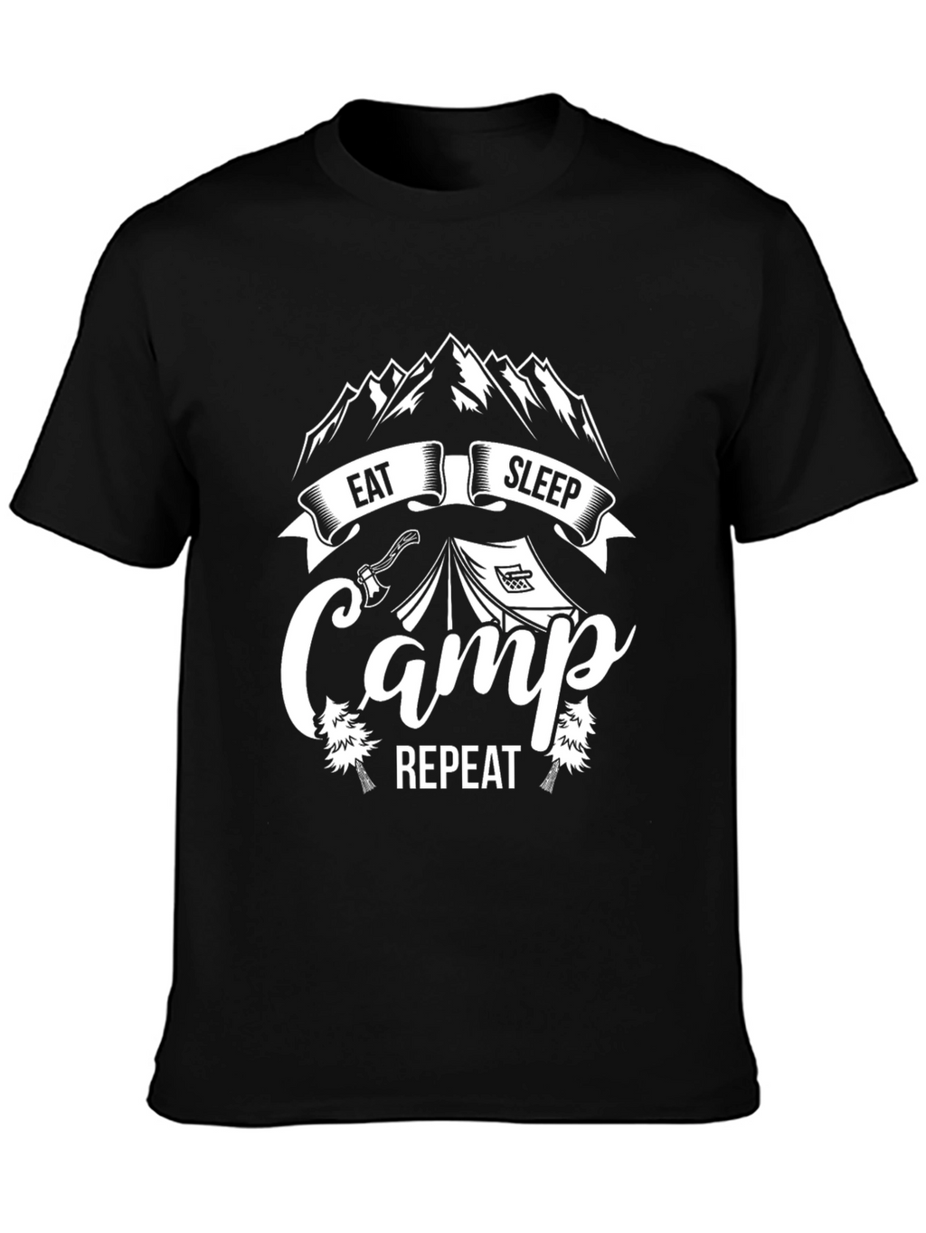 Eat Sleep Camp Repeat Graphic Tee