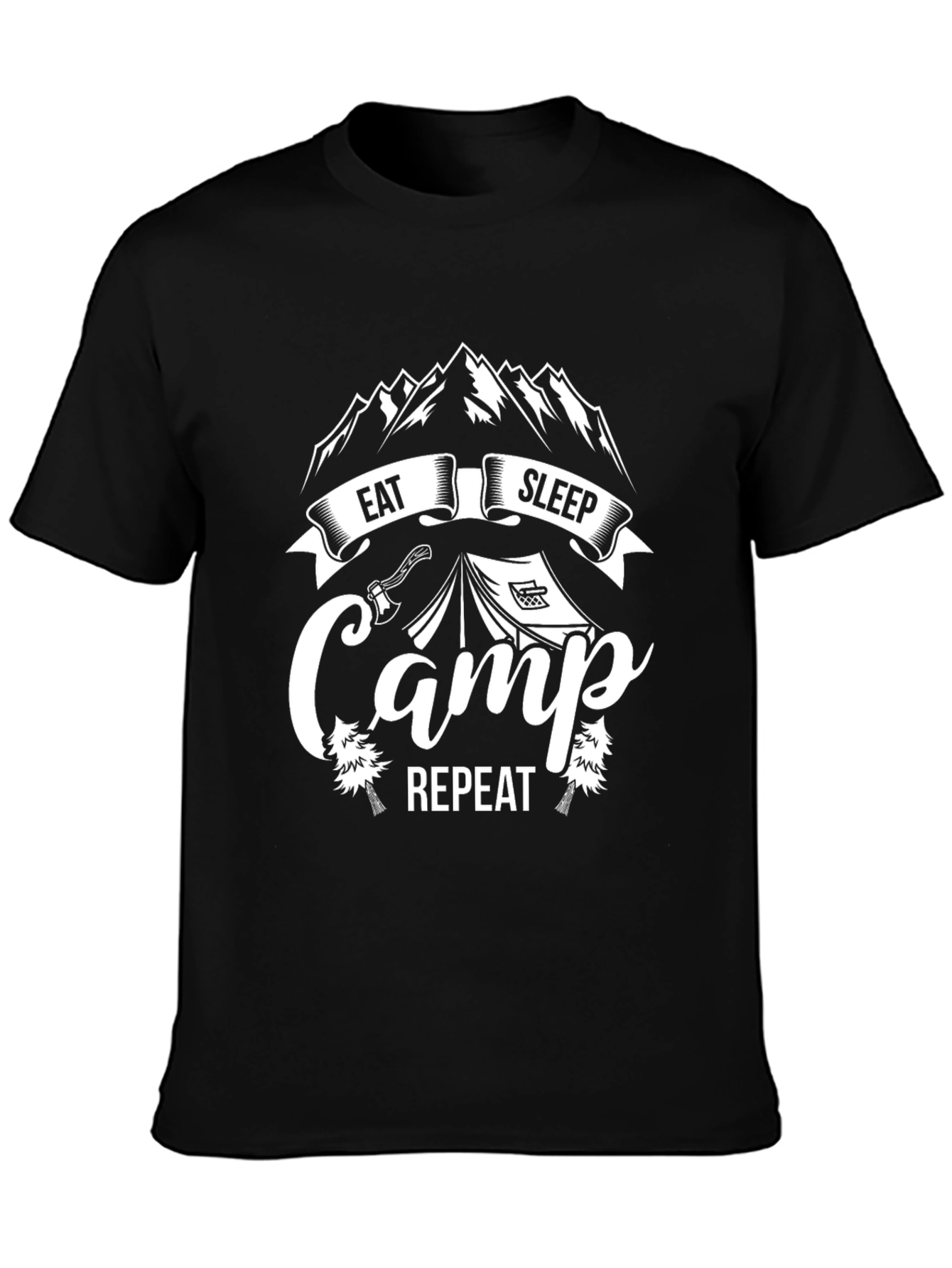 Eat Sleep Camp Repeat Graphic Tee
