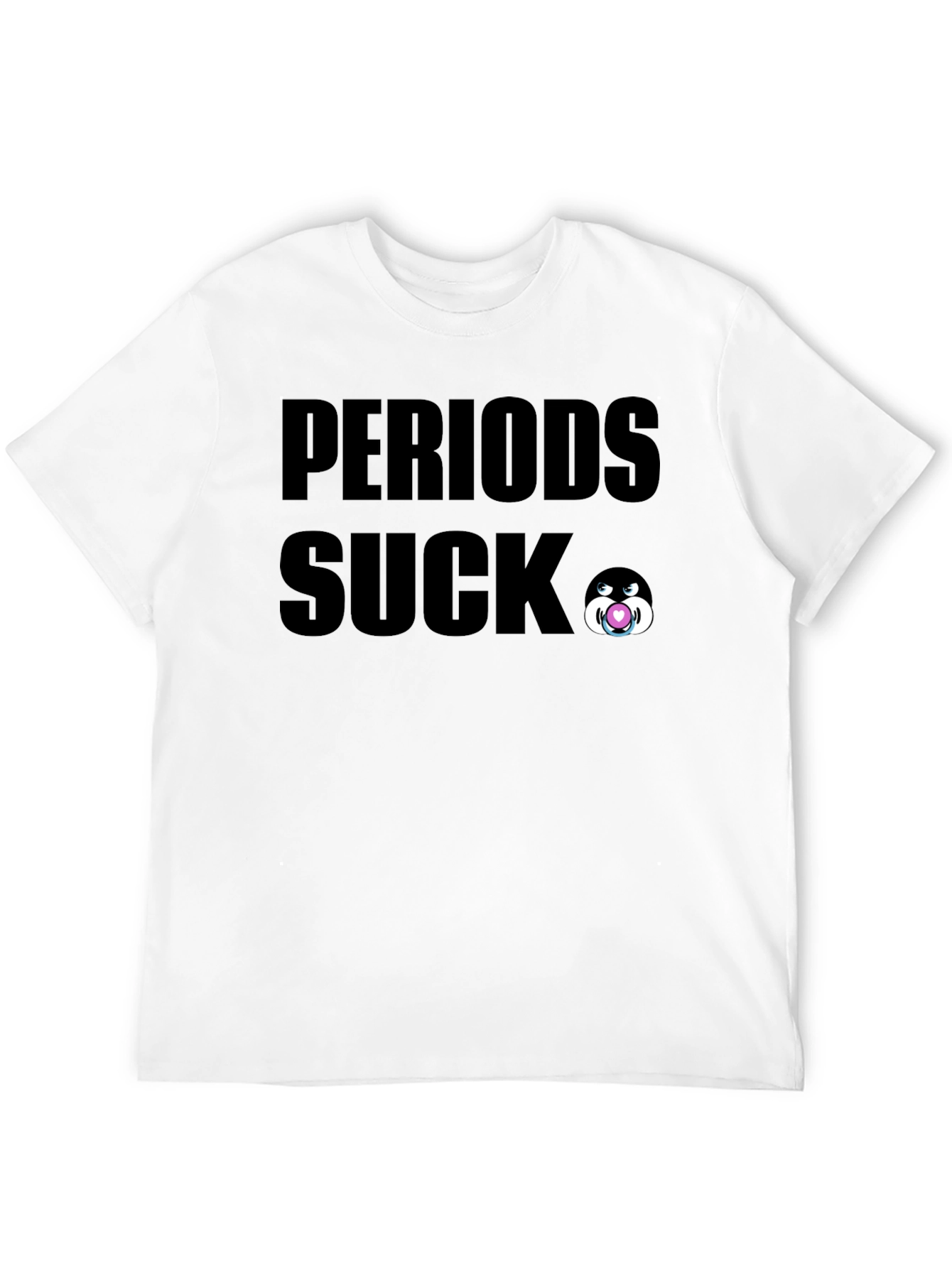 Periods Suck Graphic Tee - Black Cotton T-Shirt