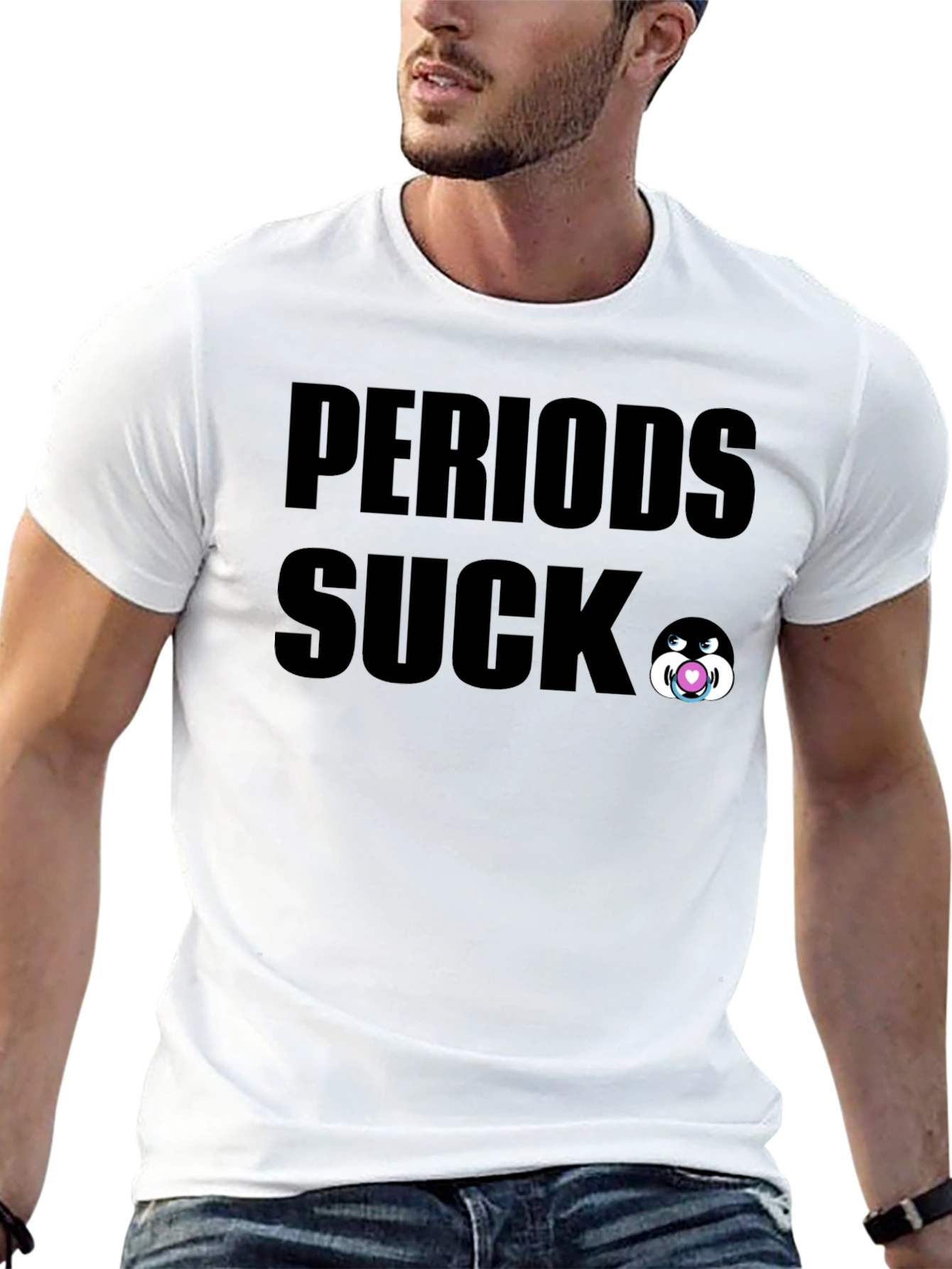 Periods Suck Graphic Tee - Black Cotton T-Shirt