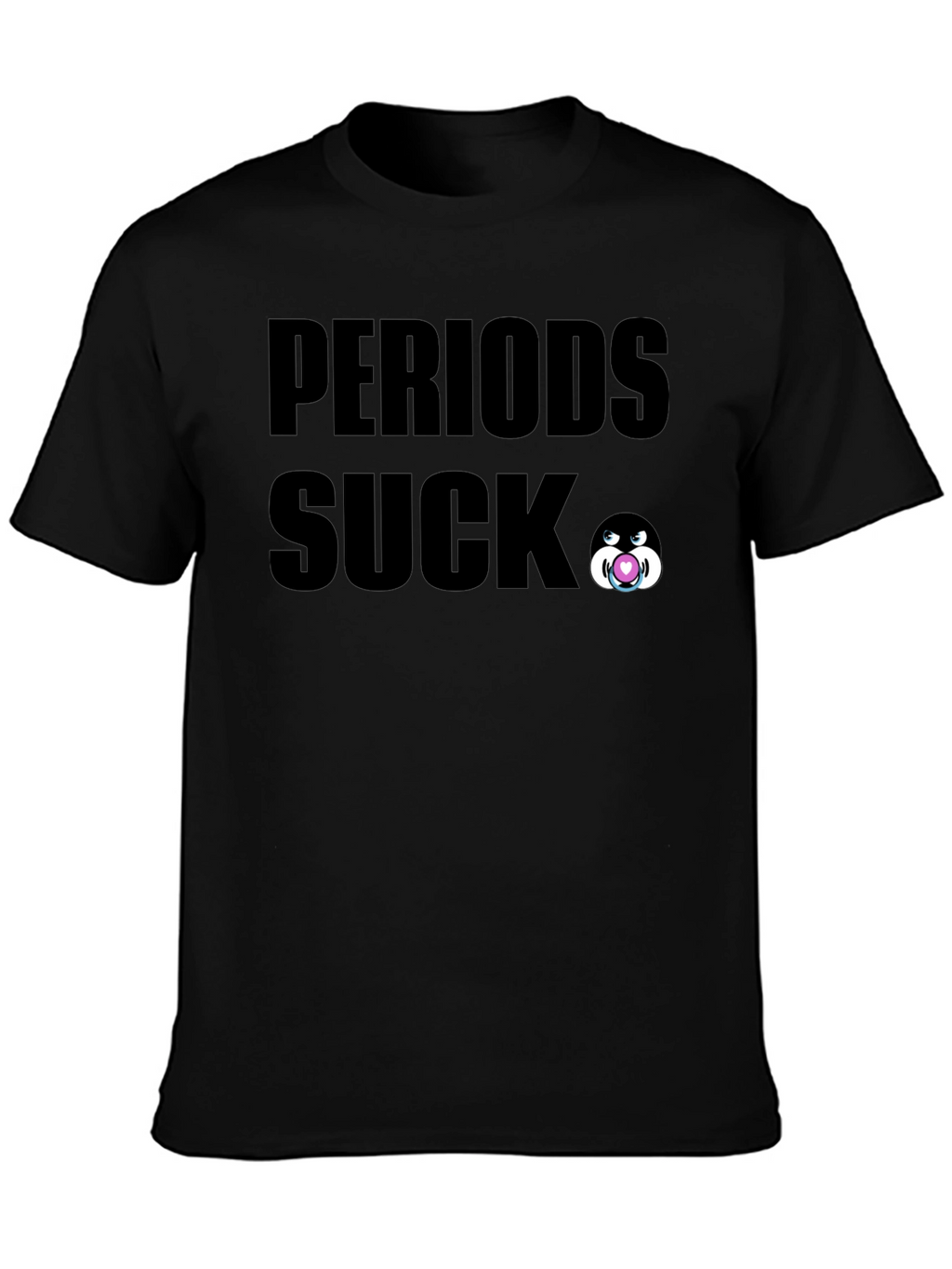 Periods Suck Graphic Tee - Black Cotton T-Shirt