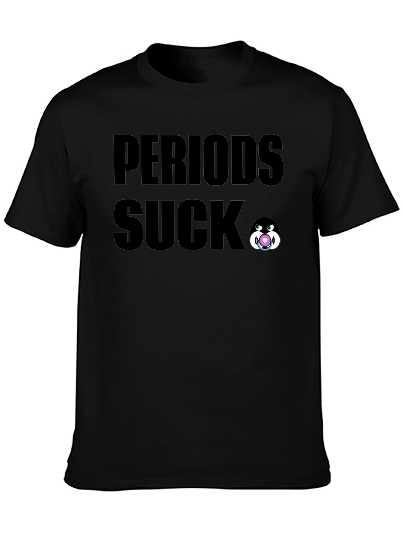Periods Suck Graphic Tee - Black Cotton T-Shirt