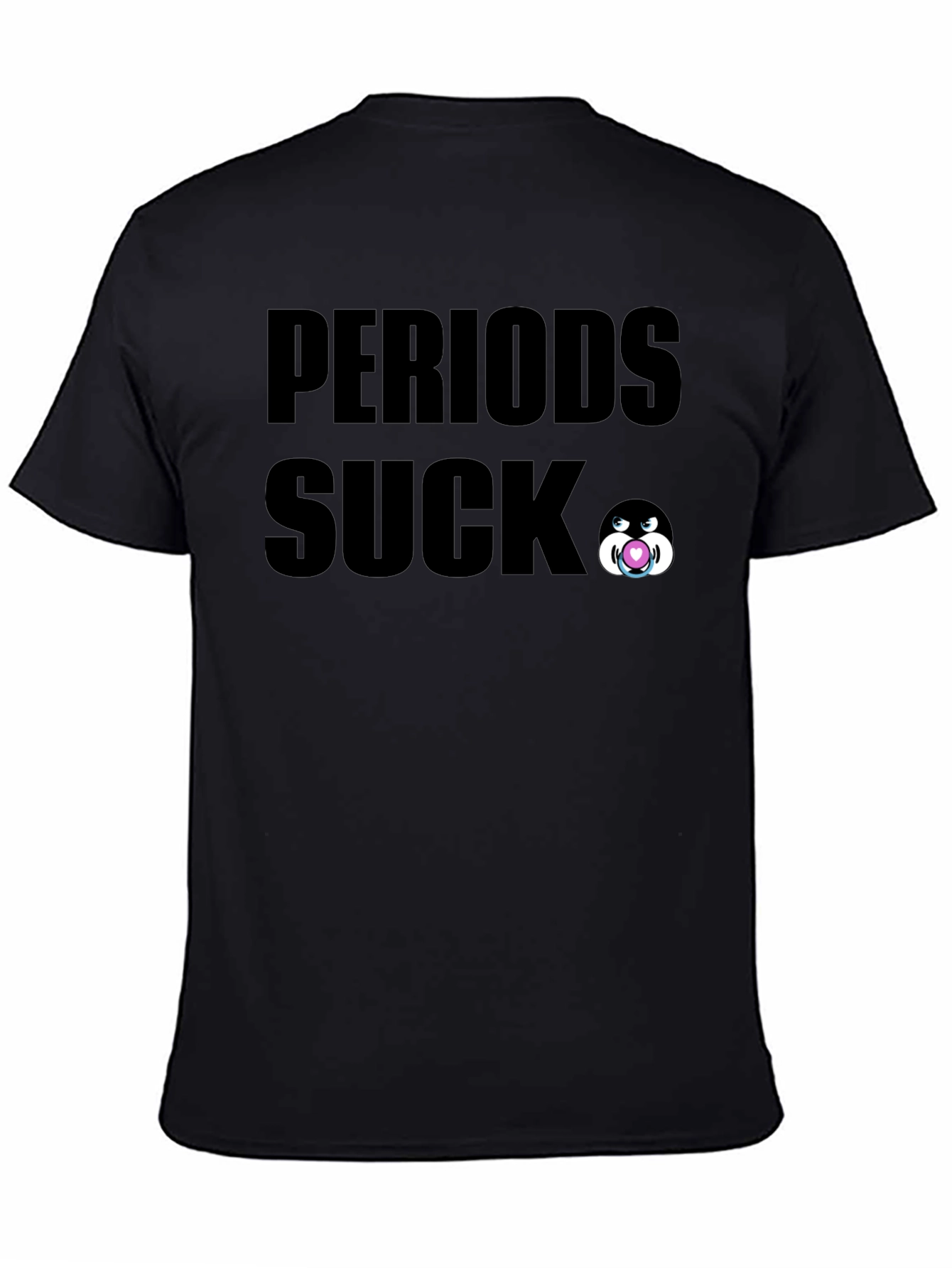 Periods Suck Graphic Tee - Black Cotton T-Shirt