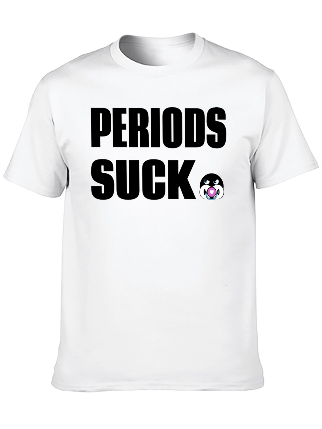 Periods Suck Graphic Tee - Black Cotton T-Shirt