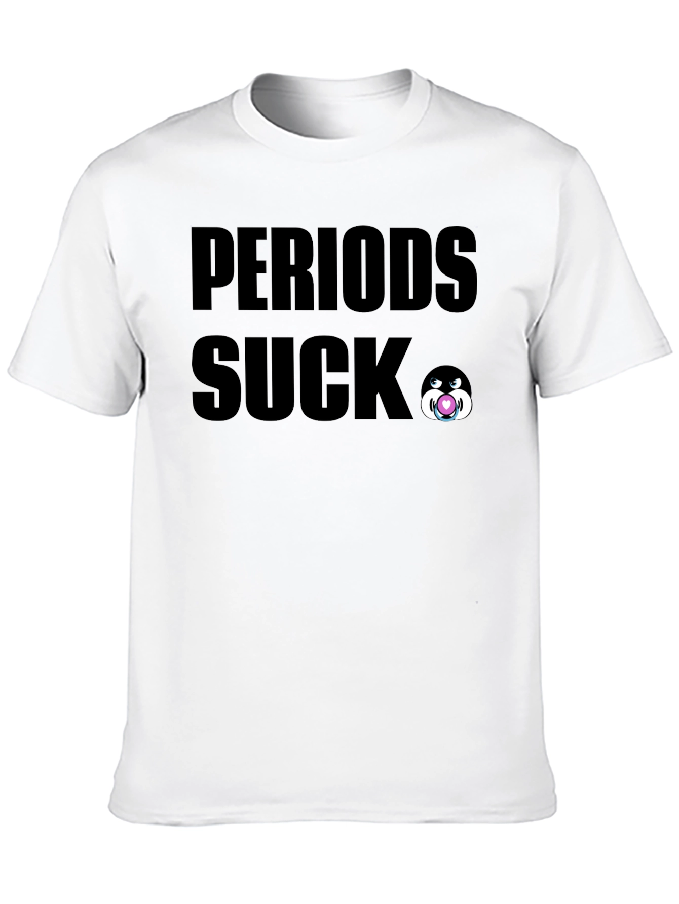 Periods Suck Graphic Tee - Black Cotton T-Shirt