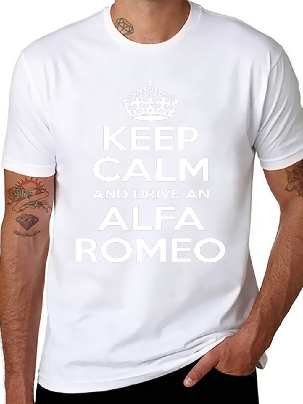 Keep Calm Alfa Romeo Black T-Shirt