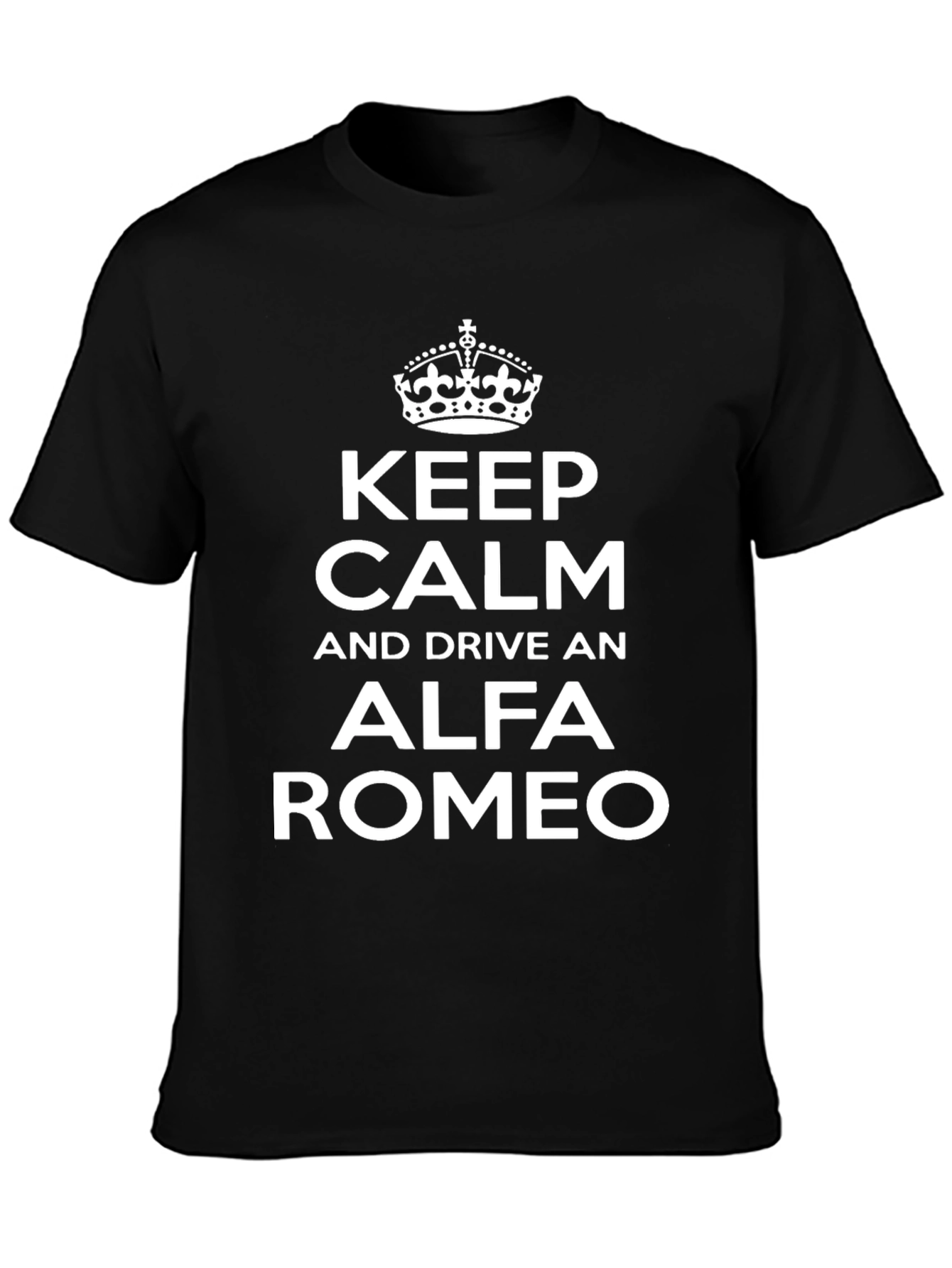 Keep Calm Alfa Romeo Black T-Shirt