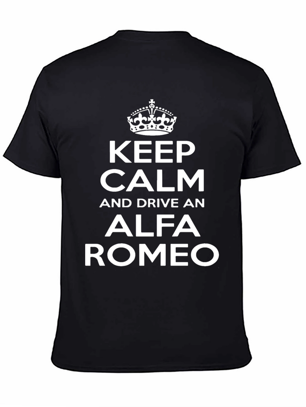 Keep Calm Alfa Romeo Black T-Shirt