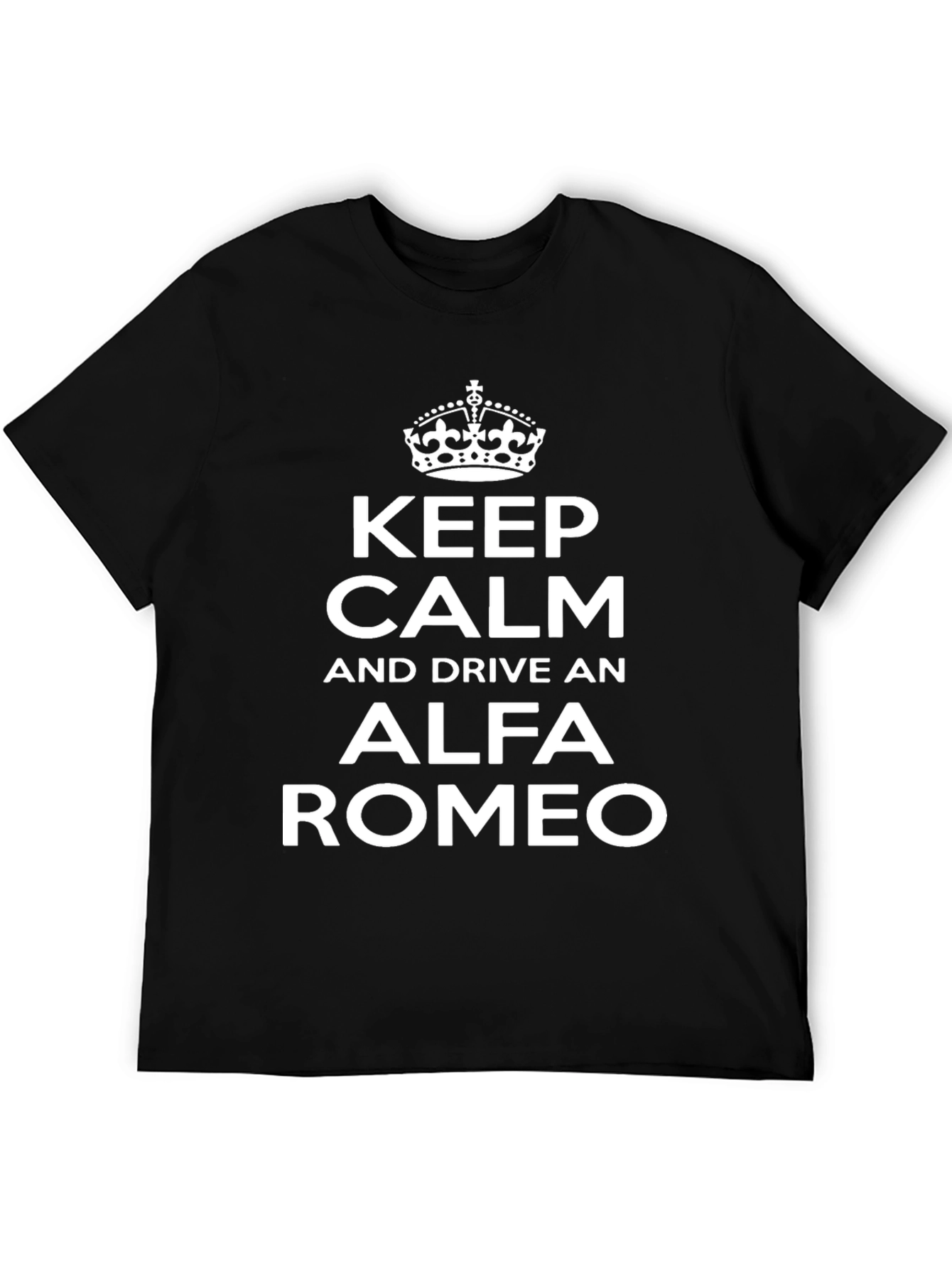 Keep Calm Alfa Romeo Black T-Shirt