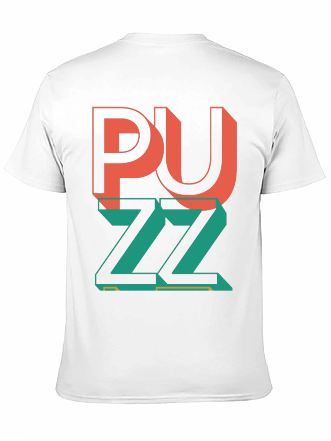Trendy Graphic Tee - Puzzle Design