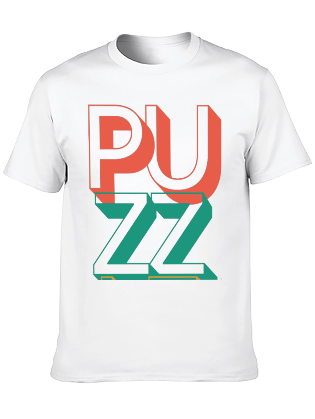 Trendy Graphic Tee - Puzzle Design