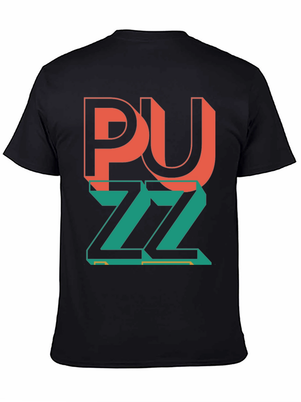 Trendy Graphic Tee - Puzzle Design