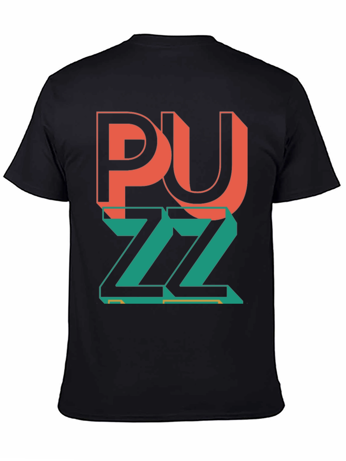 Trendy Graphic Tee - Puzzle Design