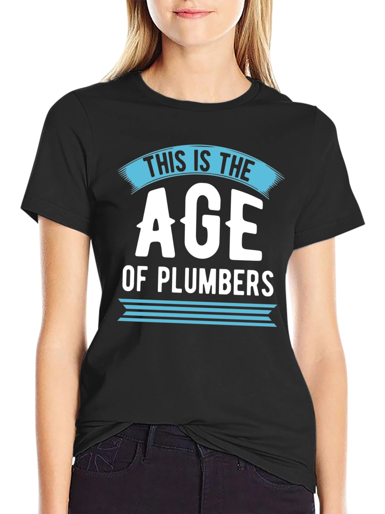 Age of Plumbers Graphic Tee - Black Cotton T-Shirt