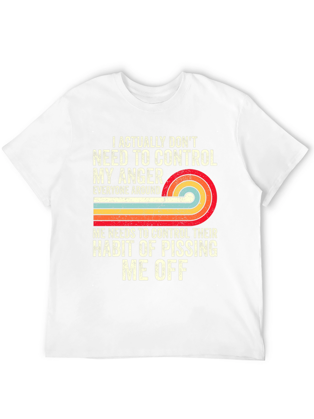 Funny Graphic Tee: Anger Control Statement T-Shirt