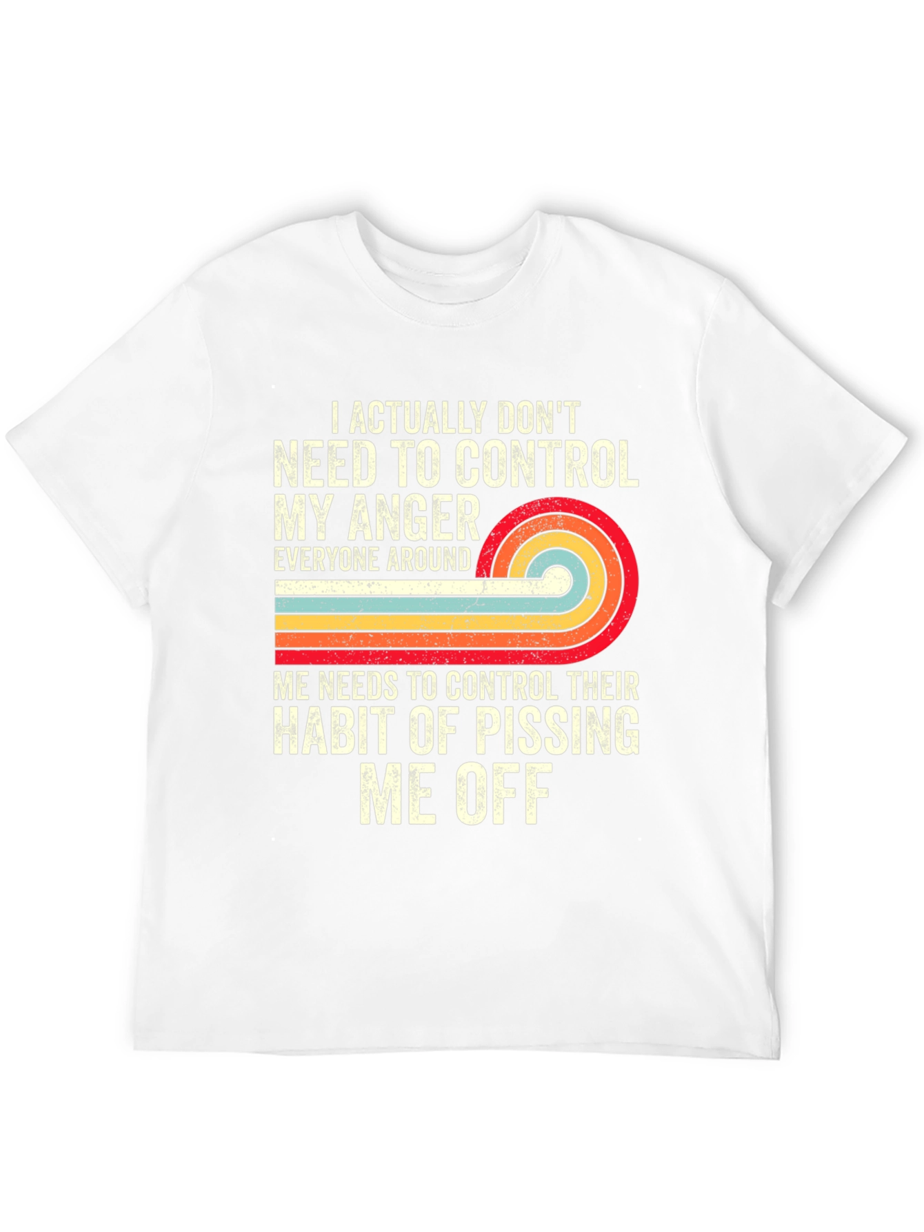Funny Graphic Tee: Anger Control Statement T-Shirt