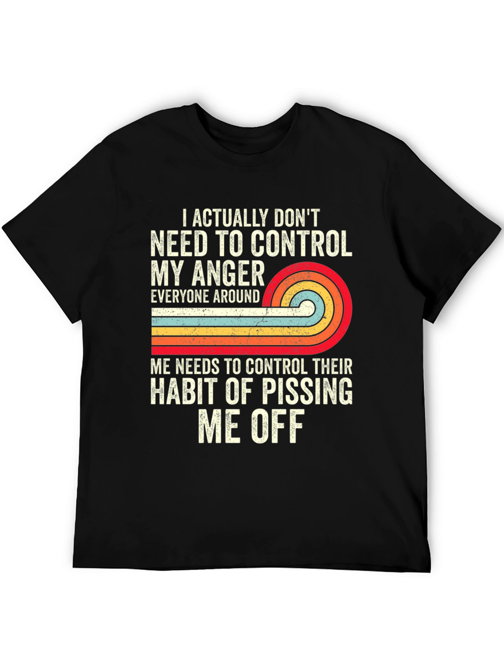 Funny Graphic Tee: Anger Control Statement T-Shirt