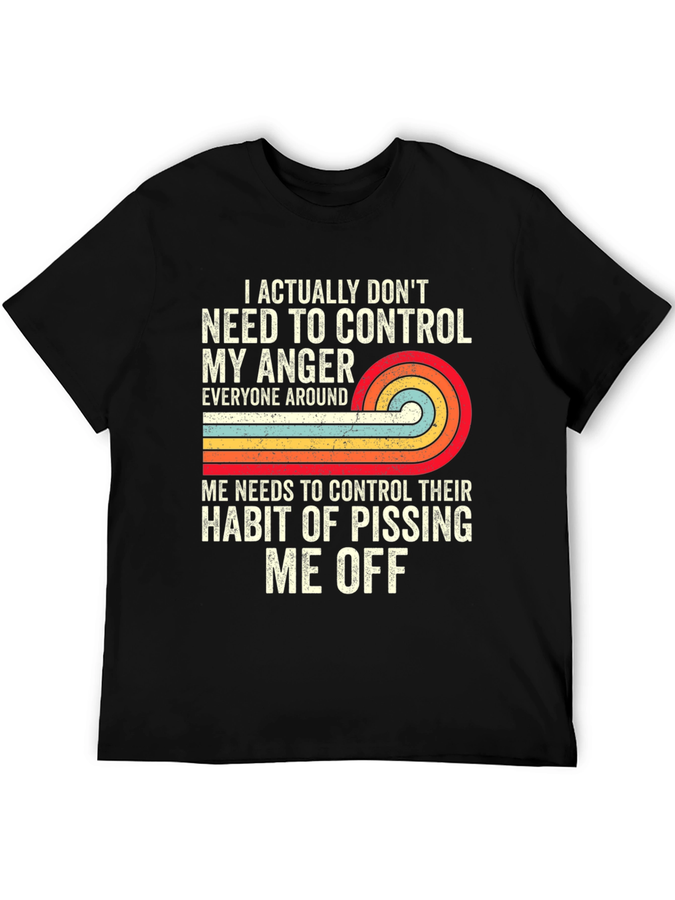 Funny Graphic Tee: Anger Control Statement T-Shirt