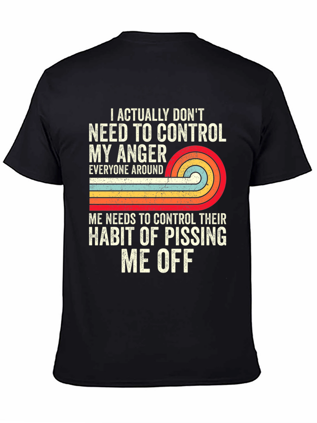 Funny Graphic Tee: Anger Control Statement T-Shirt