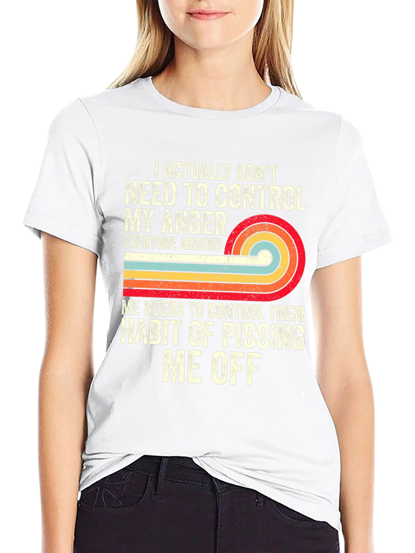 Funny Graphic Tee: Anger Control Statement T-Shirt