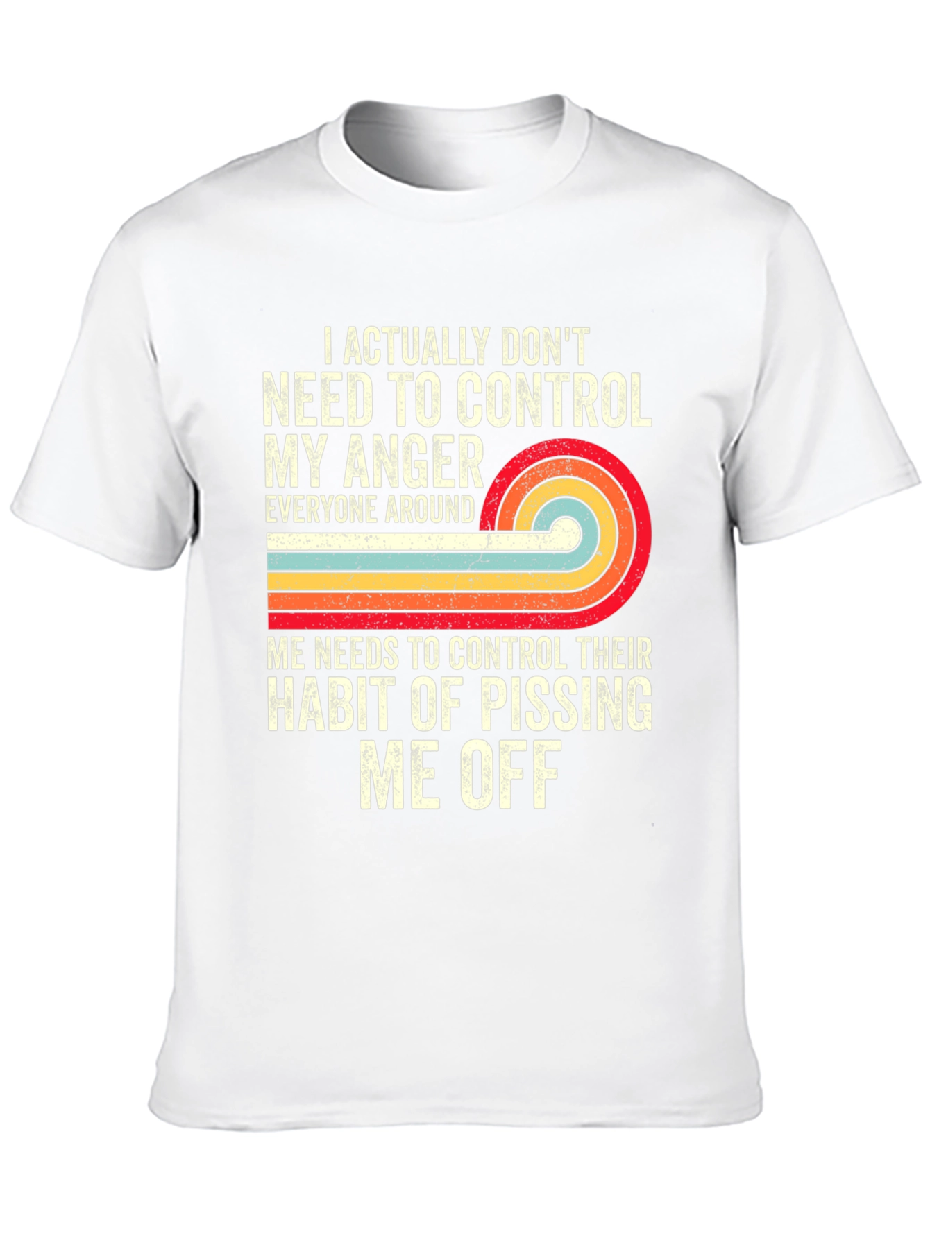 Funny Graphic Tee: Anger Control Statement T-Shirt