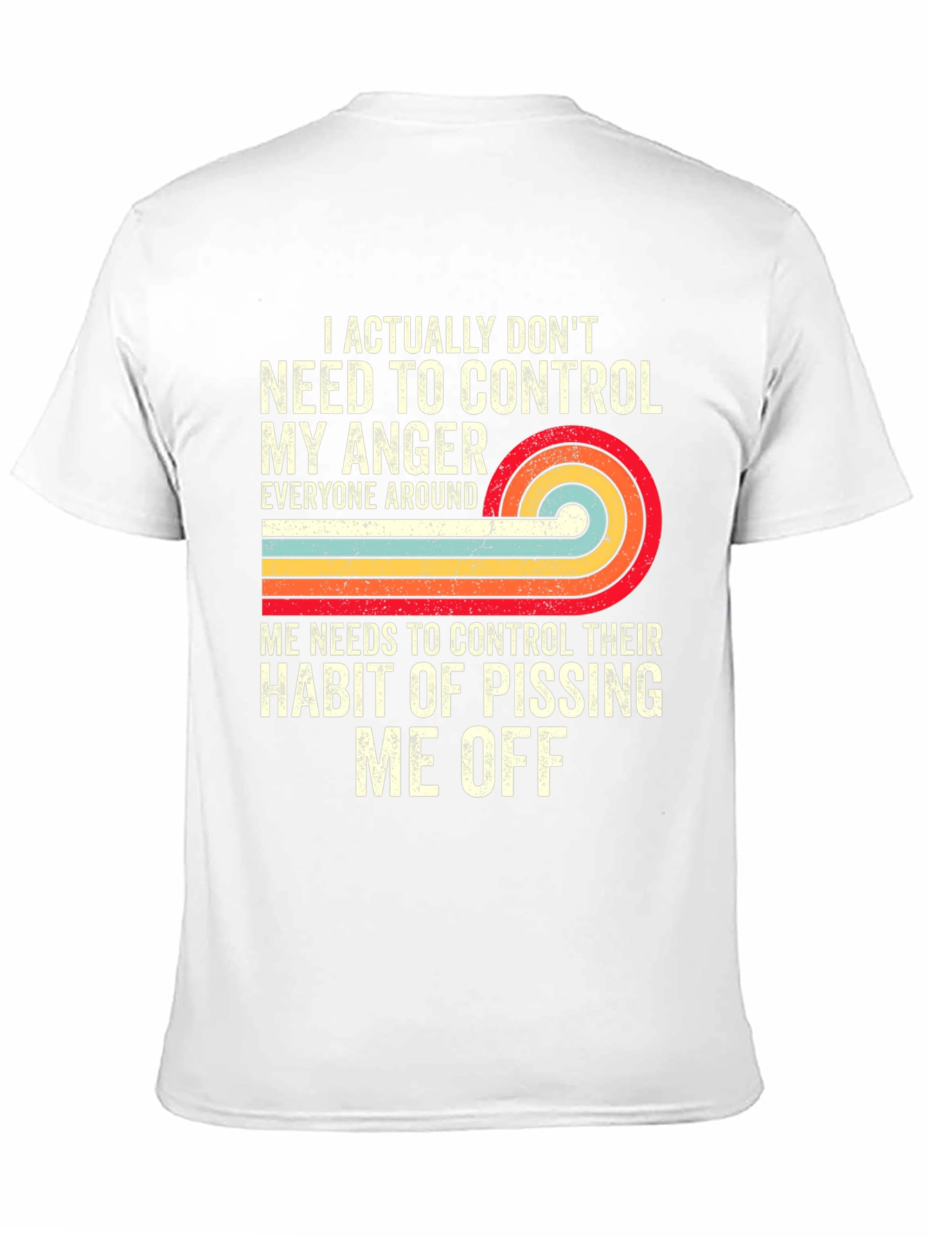 Funny Graphic Tee: Anger Control Statement T-Shirt