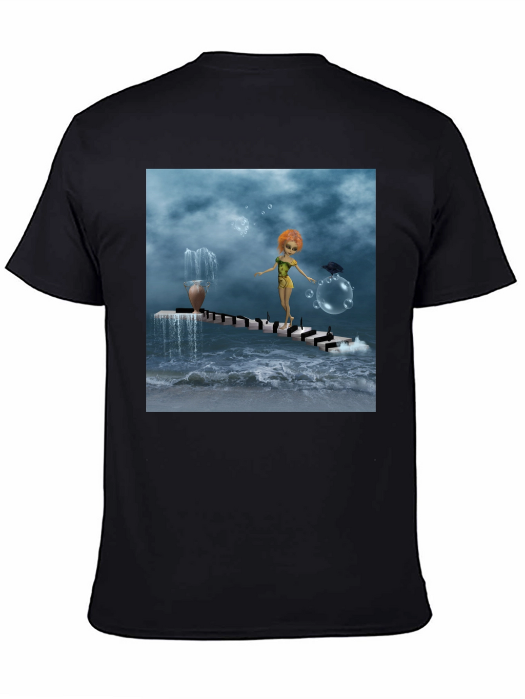 Fantasy Art Black T-Shirt