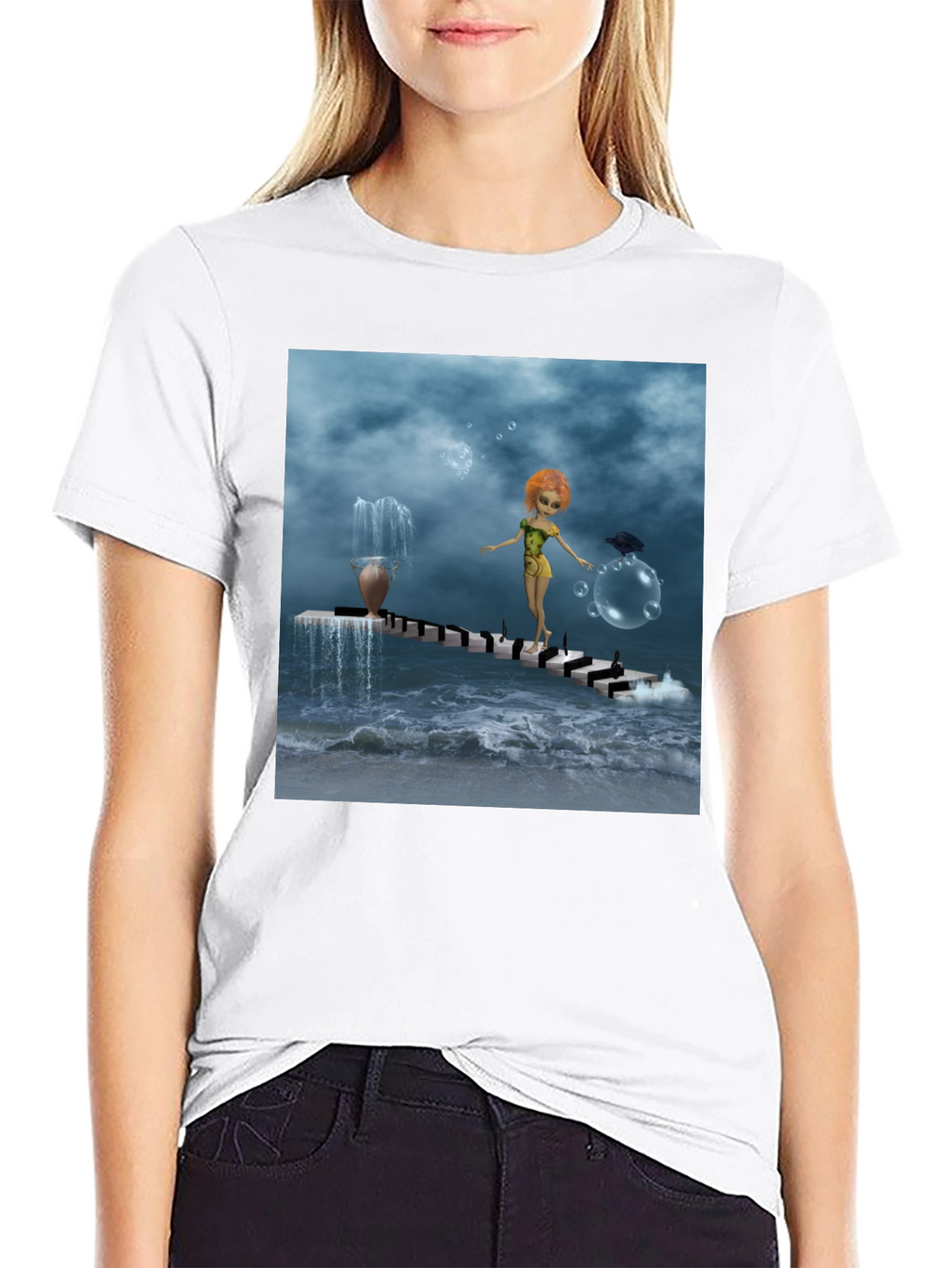 Fantasy Art Black T-Shirt