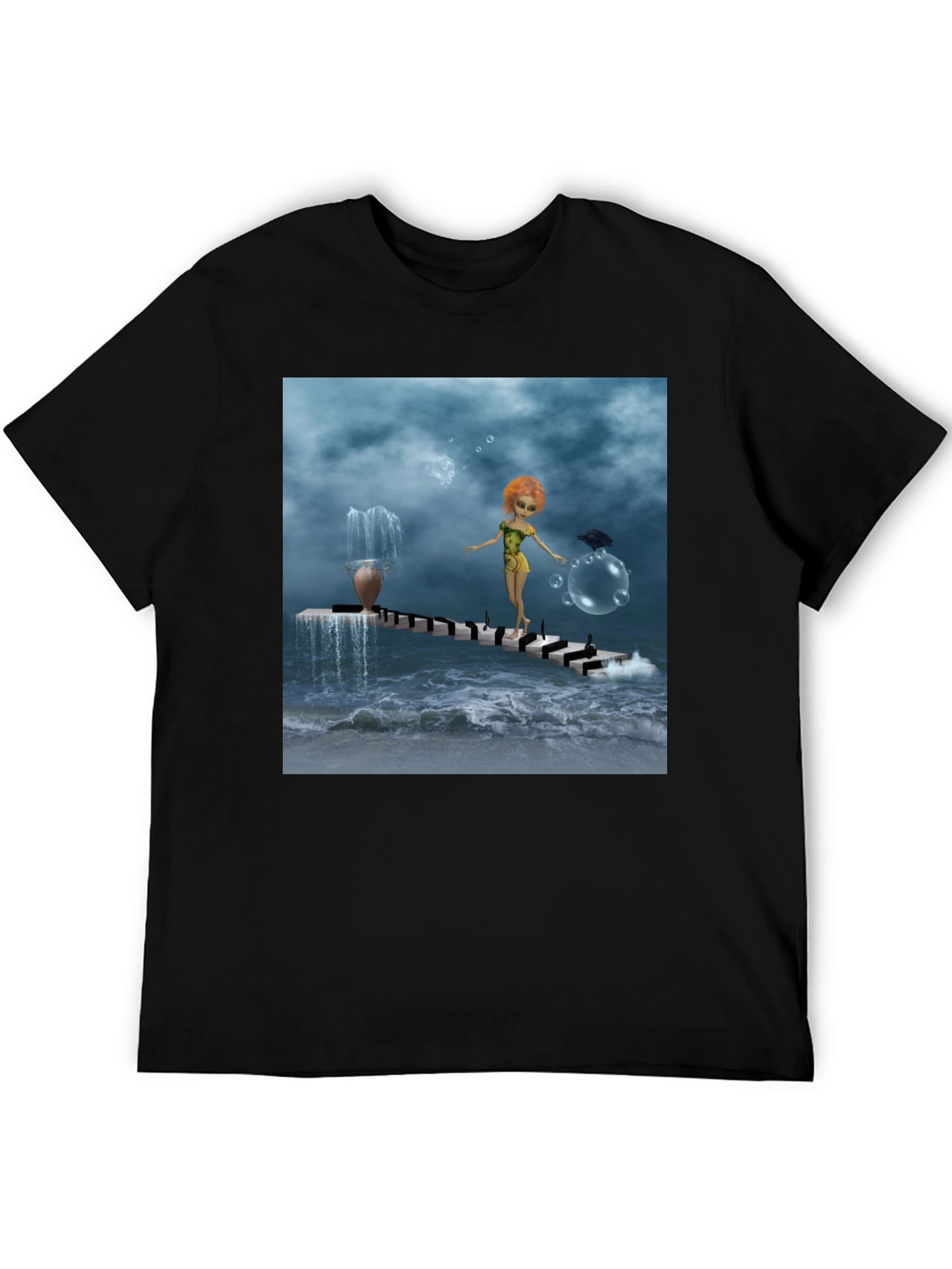 Fantasy Art Black T-Shirt