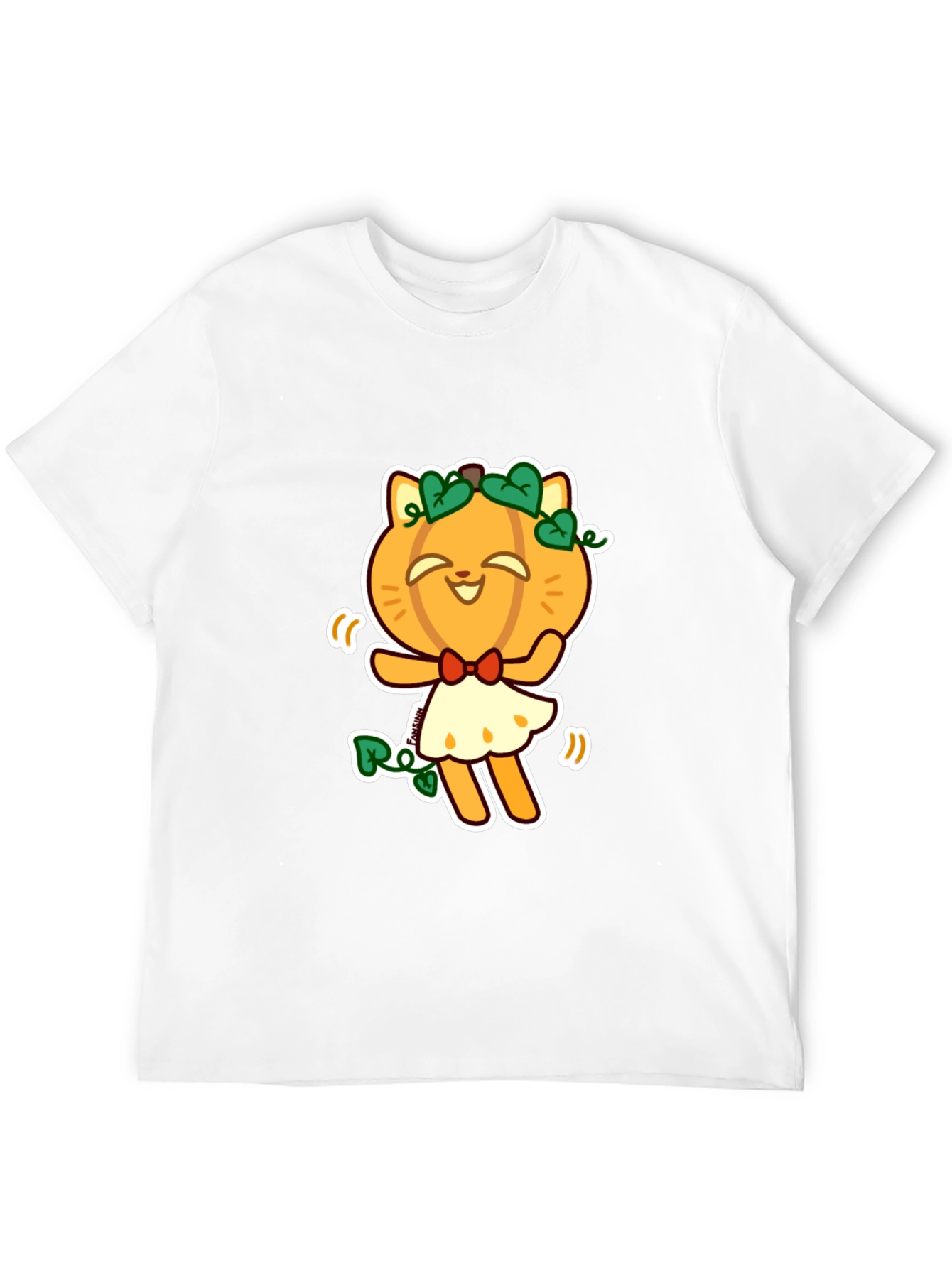Pumpkin Cat Black T-Shirt - Fun Halloween Style