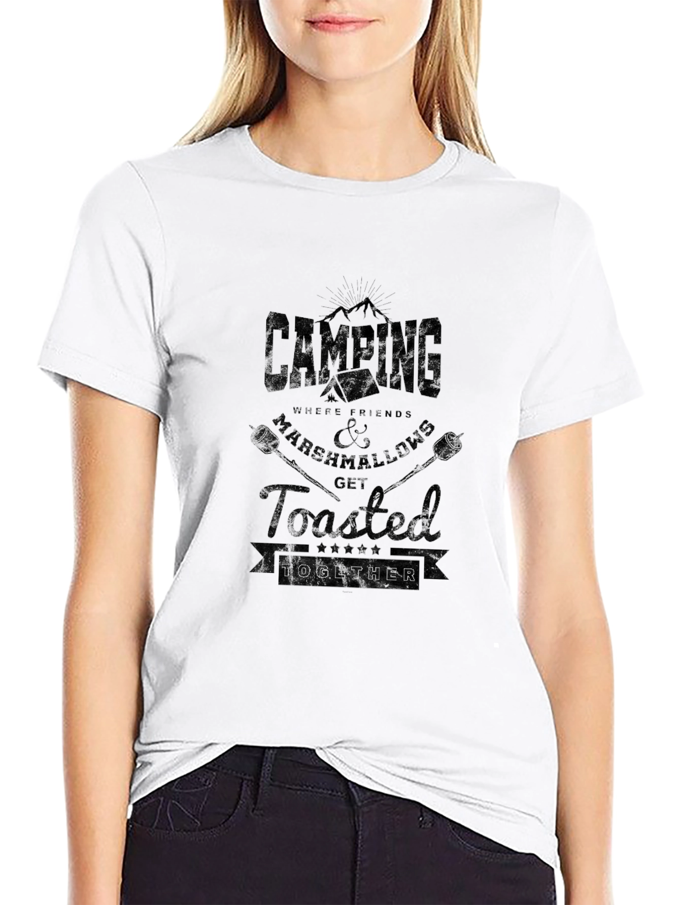 Camping Marshmallow Toasted Graphic Tee