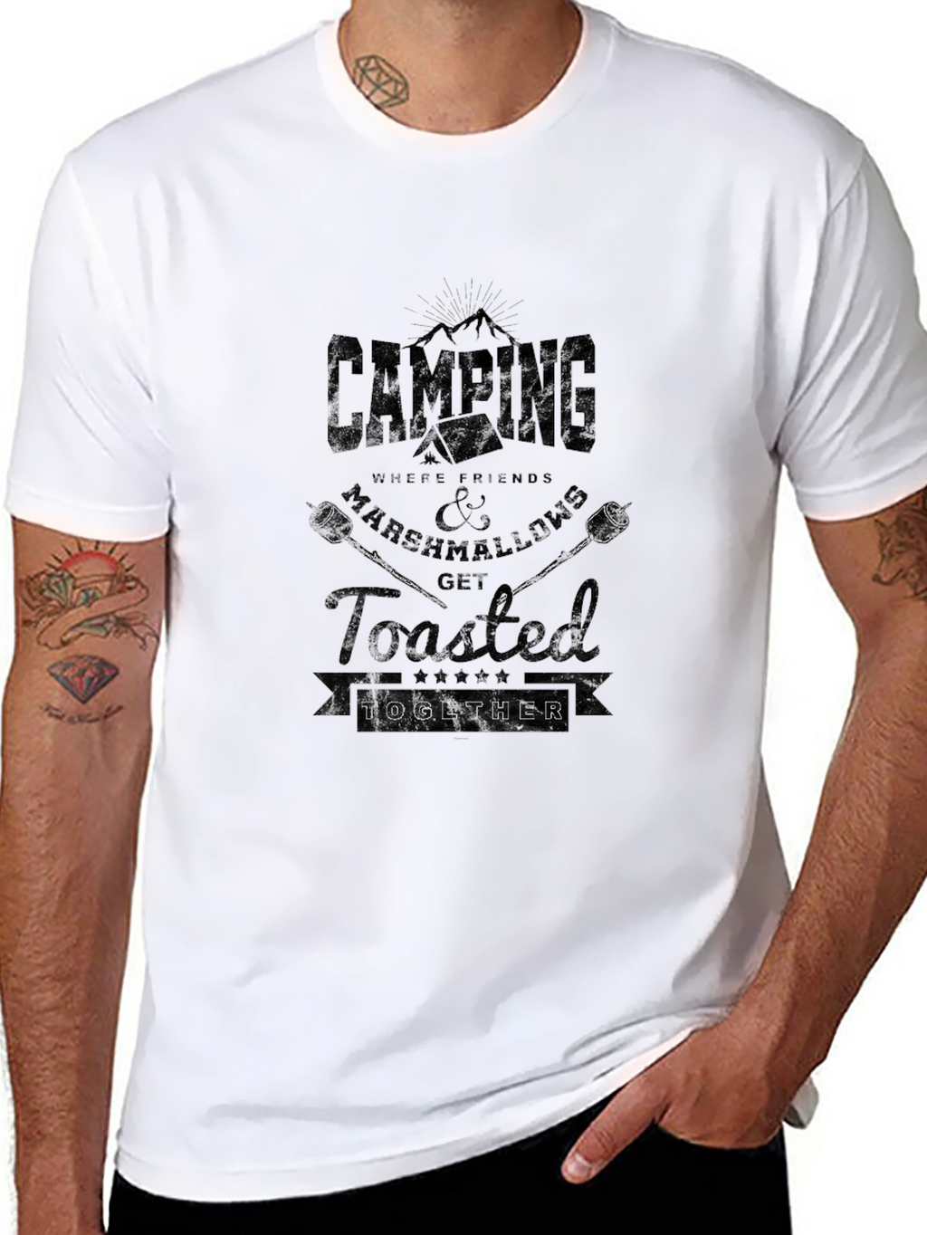 Camping Marshmallow Toasted Graphic Tee