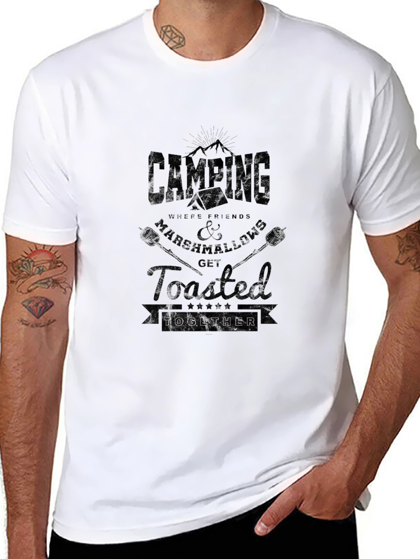 Camping Marshmallow Toasted Graphic Tee
