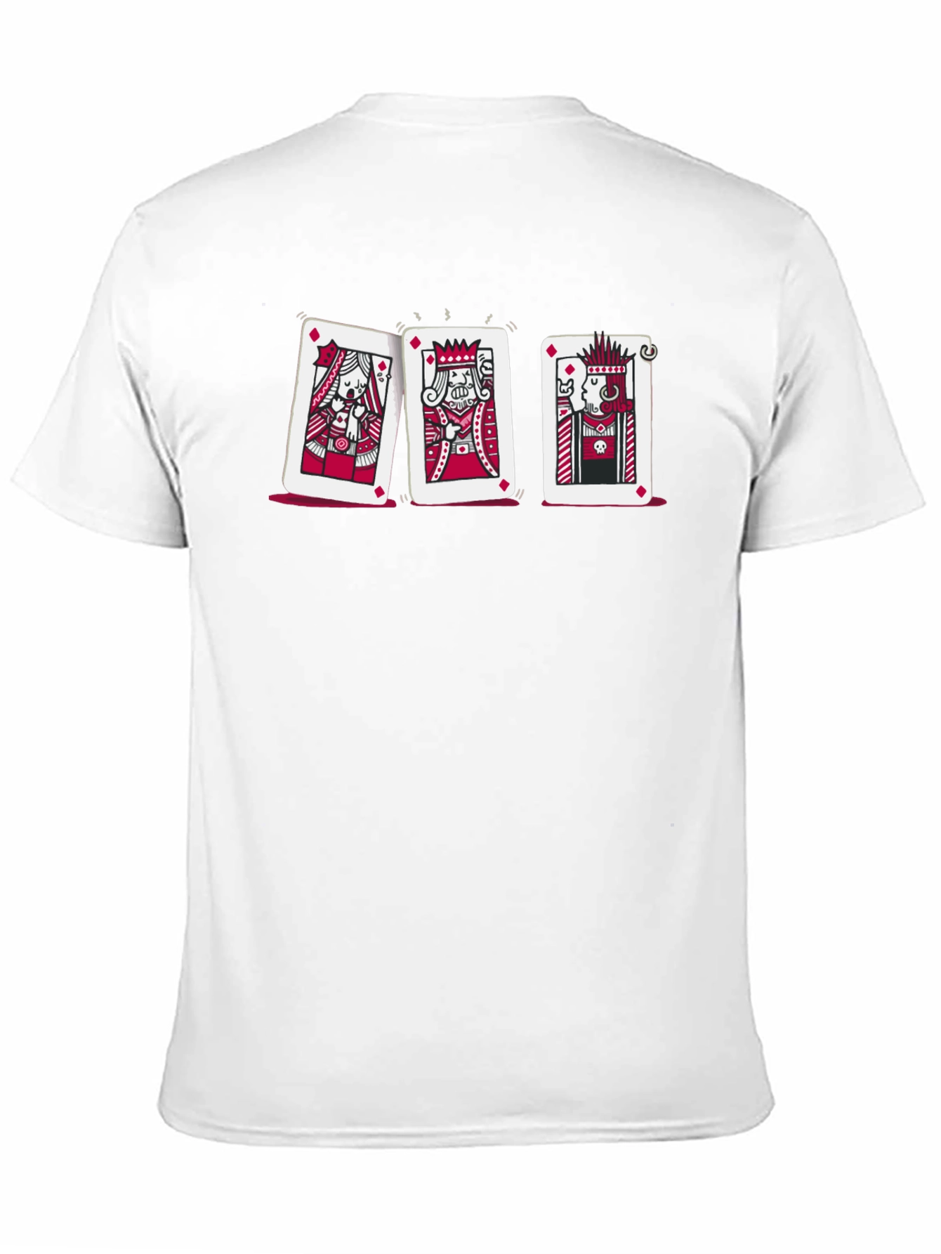 Playing Card Graphic Tee - Queen King Joker