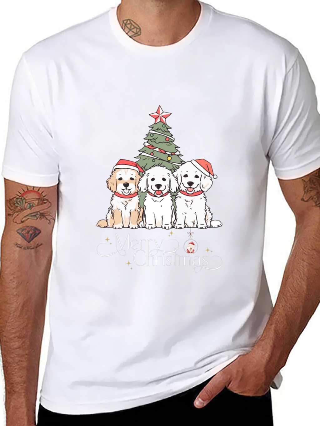 Festive Dogs Christmas T-Shirt
